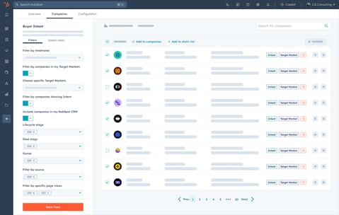 Buyer Intent 2 _ Filters & Revealed Companies Visiting