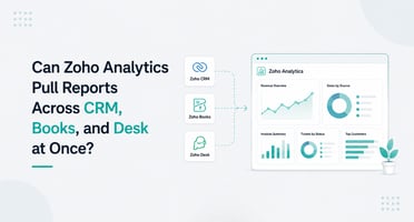 Zoho Analytics Pull Reports Across CRM, Books, and Desk at Once
