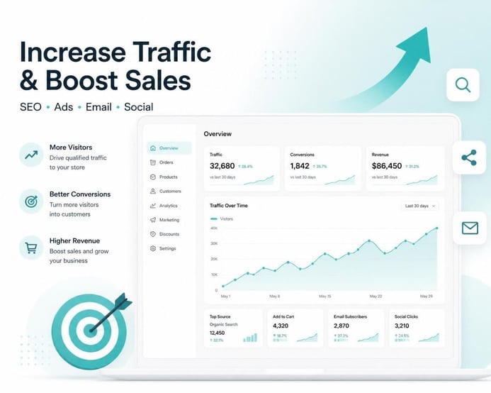 shopify website traffic