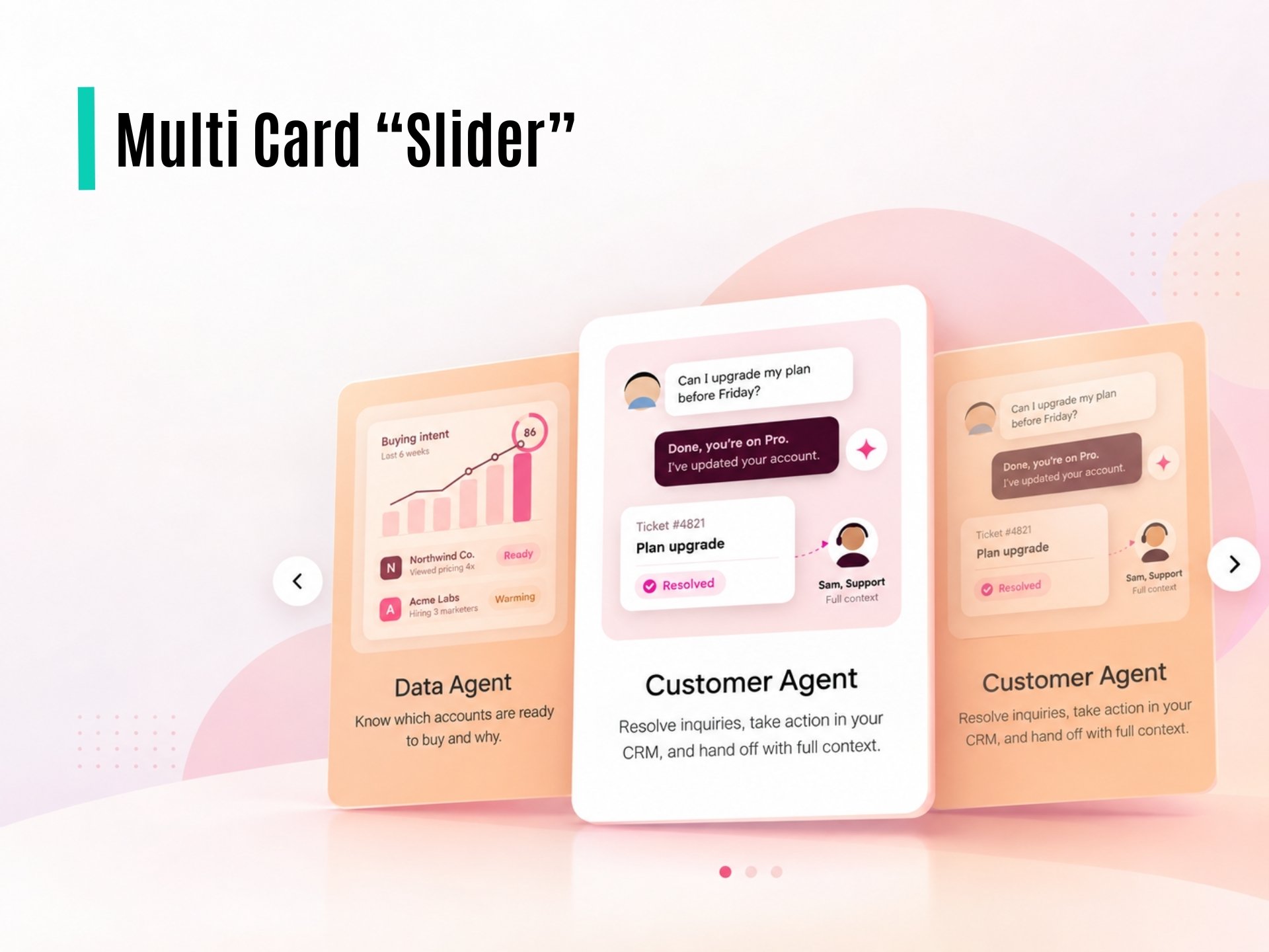 Multi Card “Slider” Multi Card “Slider”