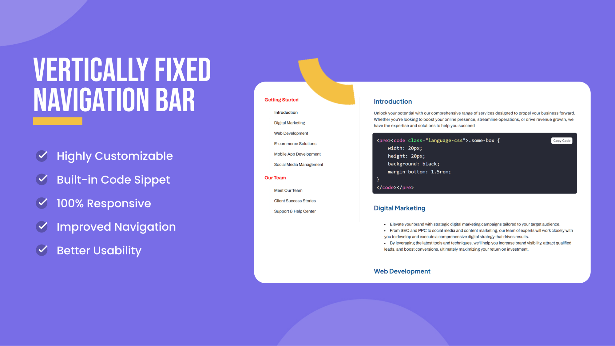 Vertically Fixed Navigation Bar-1