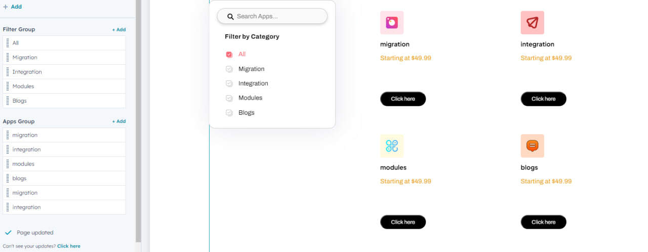 App Filters With Search Module for HubSpot | Documentation