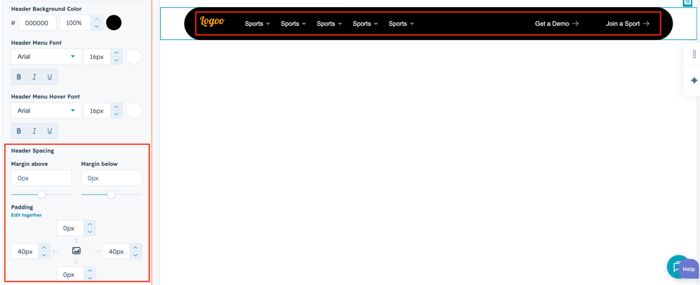header-spacing