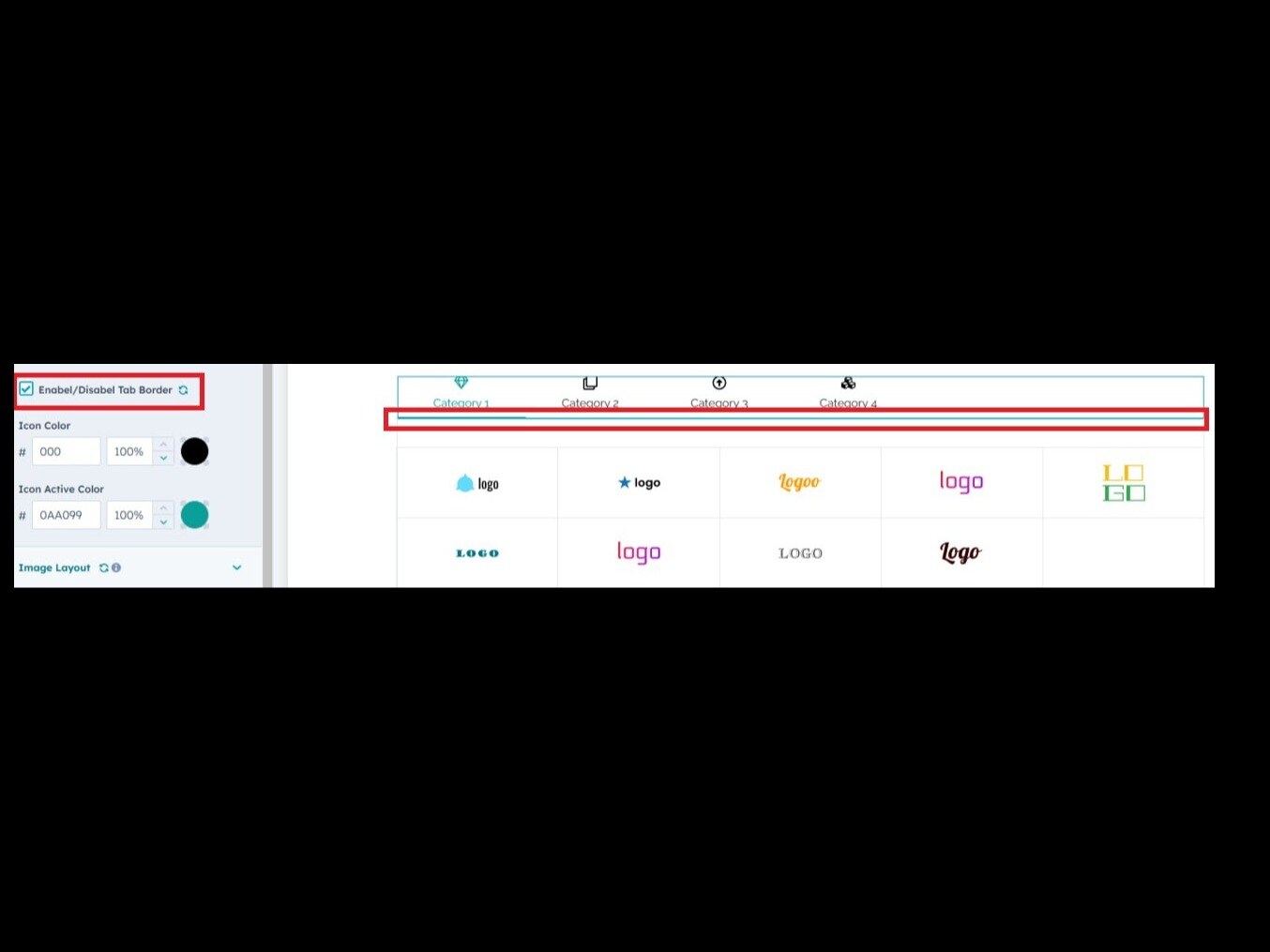 Enable/Disable Tab Border