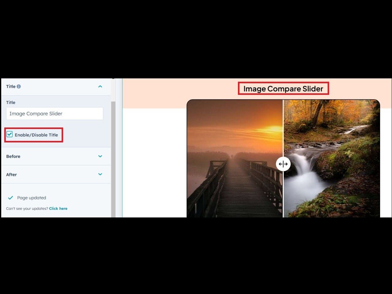 Enable/Disable Title