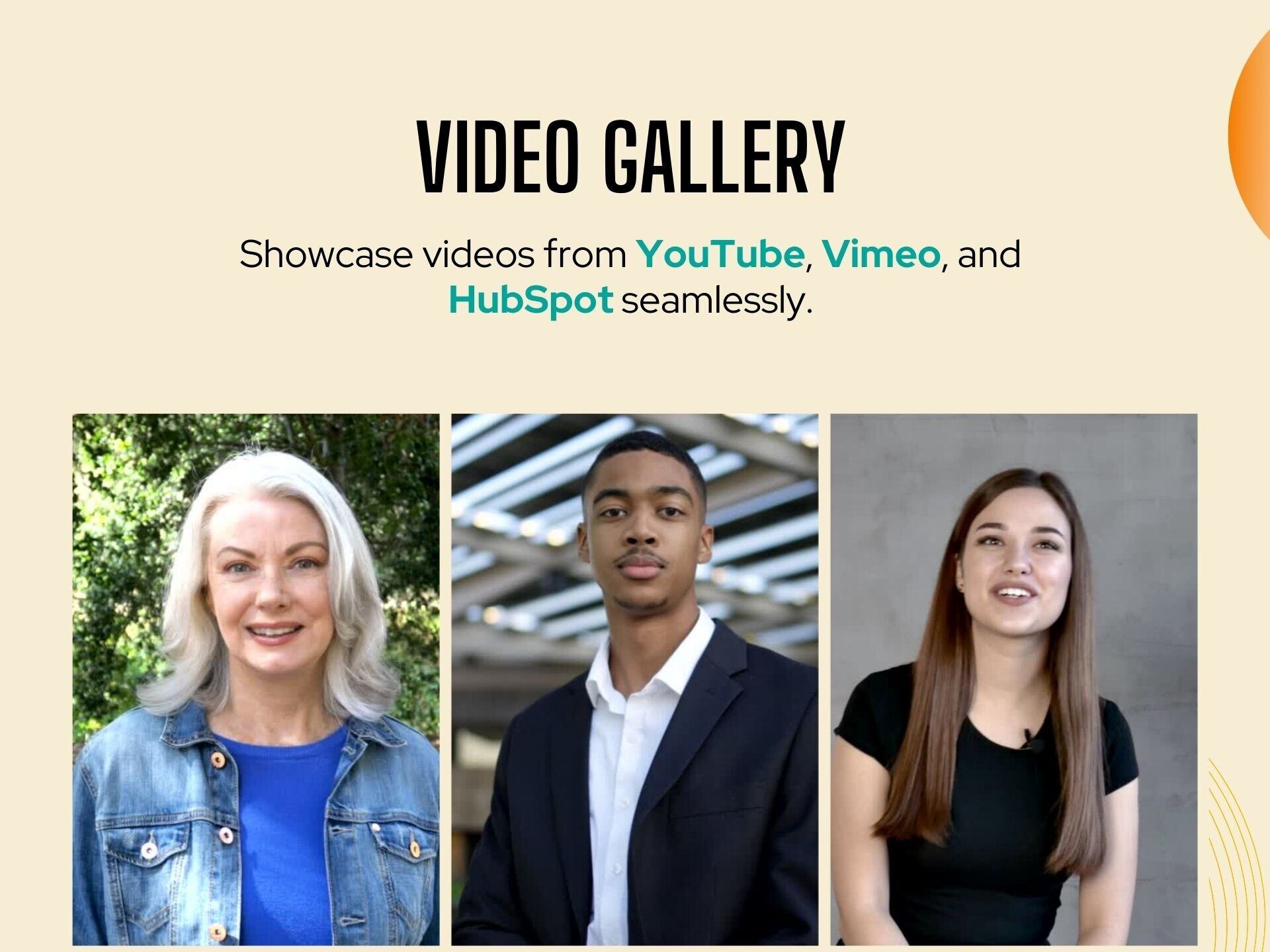 Dynamic video Gallery with thumbnail images
